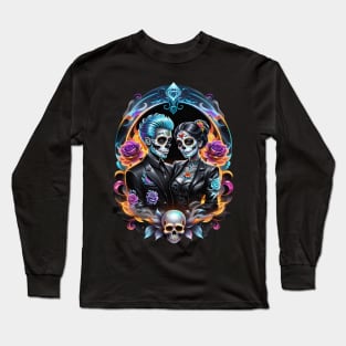 Parejas - Couples- Dia De Los Muertos Long Sleeve T-Shirt